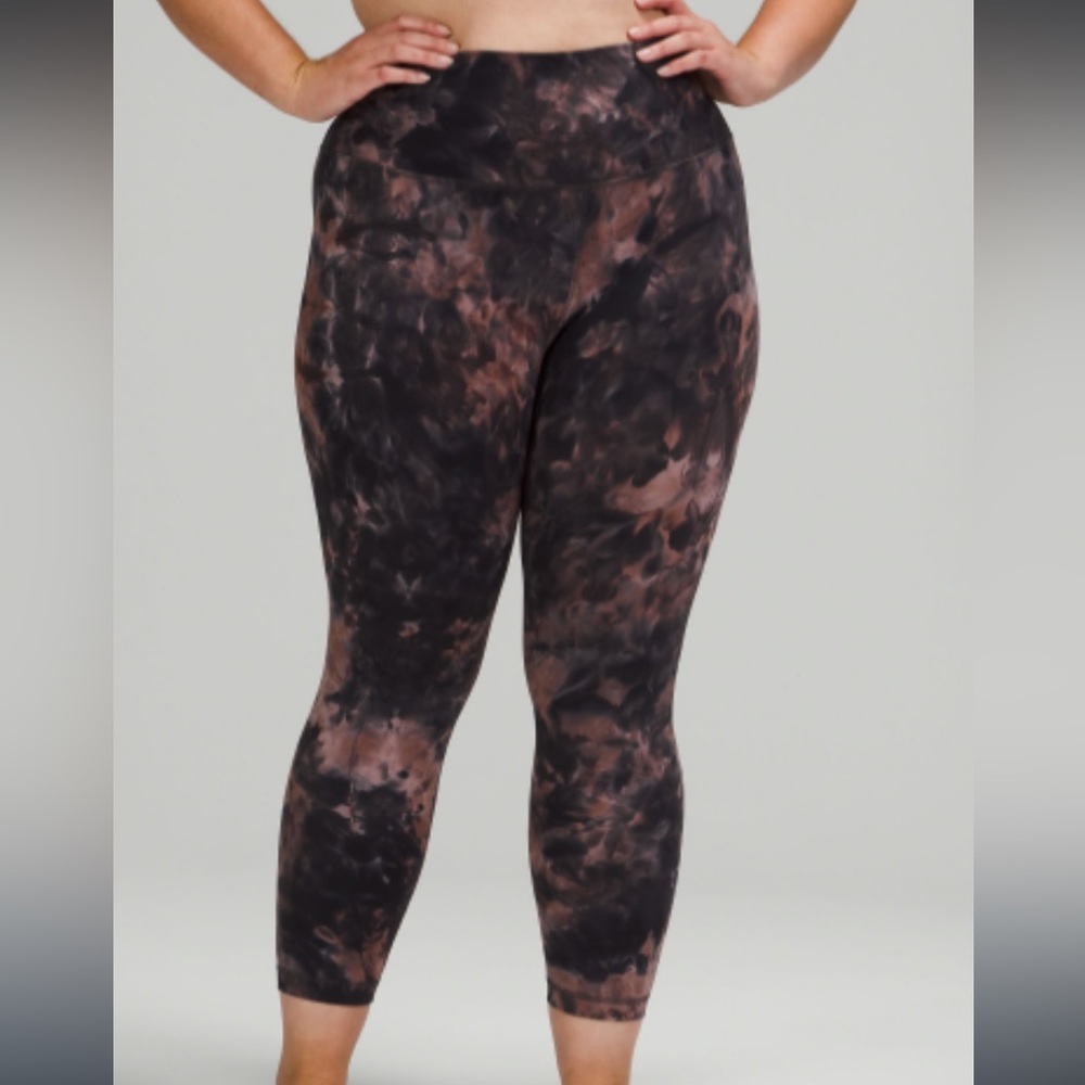 lululemon athletica Black and Brown Tie-Dye Leggings